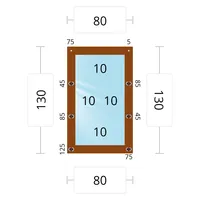 Мягкое окно 80x130 см, для веранды, беседки